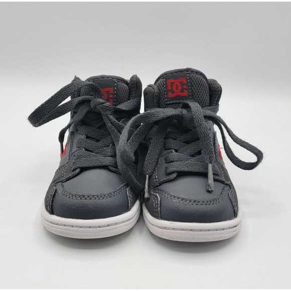 DC Spark High RS Sneakers Toddler Size 5 Gray Red High Top Shoes Skateboard - Picture 3 of 11